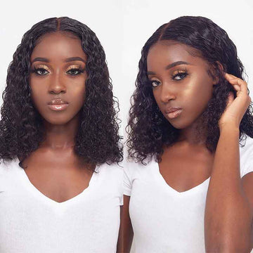 Ali Annabelle Deep Wave Short Bob Curly Lace Front Human Hair Wigs